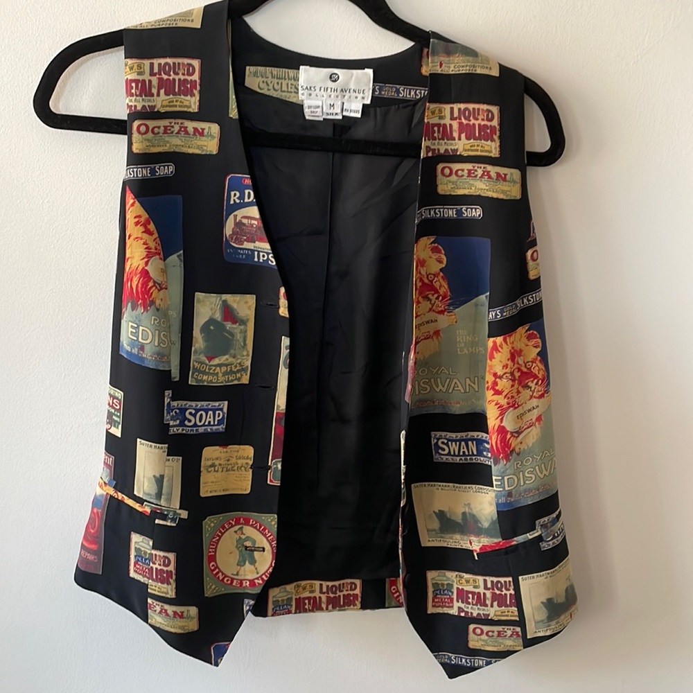 Saks fifth silk vest